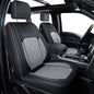 LUCKYMAN CLUB F150 Front-Only Seat Covers J03-Q3 with Waterproof Faux Leather, Fit 2015-2025 Ford F150 and 2017-2025 F250 F350 F450 (Front only, Black-Gray) - color: Black&Gray, size: Front Pair