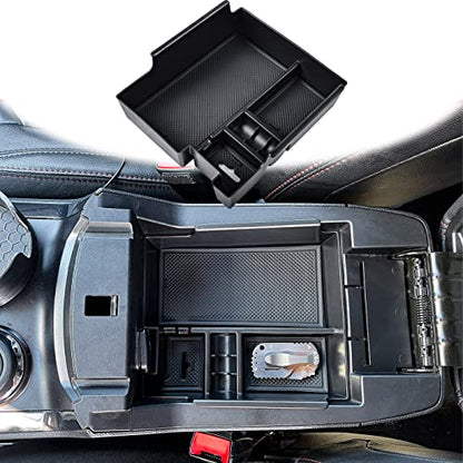 Center Console Organizer Tray Compatible with Ford Explorer 2012 2013 2014 2015 2016 2017 2018 2019 Accessories Armrest Glove Box Secondary Storage Divider Insert ABS Materials