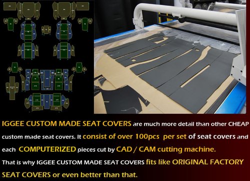 Custom-FIT Artificial Leather Front Bench seat Covers Designed for Ford F-250 350 450 (Black/Charcoal) - color: Black/Charcoal