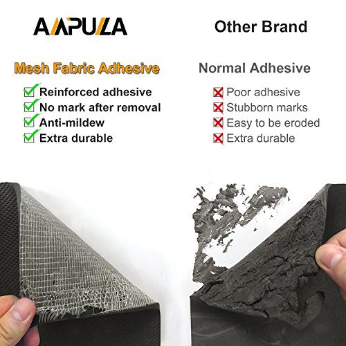 Ampulla Ultra Thick Water Resistance Garage Wall Protector, Designed in Germany - Pack of Two (6.5mm Thickness) - size: 1/4" Thickness Black