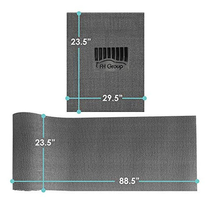FH Group Car Floor Mats - DIY Ultra Waterproof Trimmable Non-Slip Vinyl Floor Mats, Solid Gray