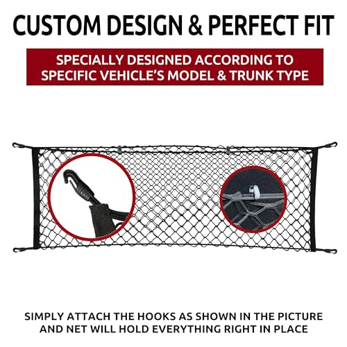 Trunk Envelope Style Mesh Cargo Net for Subaru Forester (SK) 2019-2026 - Premium Trunk Organizer and Storage - Luggage Net for SUV - Best Car Organizer for Subaru Forester