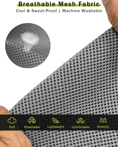 Golf Cart Seat Covers Front & Rear Set for EZGO TXT RXV | Also Fits Club Car DS - 2000-Up | Breathable Mesh | Cool & Sweat-Proof | Machine Washable | Easy to Install, Black&Grey - color: Grey & Black, size: Rear + Front Seat EZGO TXT RXV Club Car DS 2000-