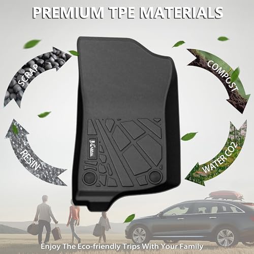 KARPAL Floor Mats fit for 2018-2025 Jeep Wrangler JL Unlimited | TPE All Weather Protection Custom Fit Car Mats - style: 2018-2025 | For Jeep JLU | Full Set
