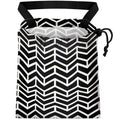 Car Trash Bag Hanging Back of Seat Waterproof Small Cute Printed One-Handed Strap Drawstring Garbage Bags for Car-Black White - color: Black White Car Trash Bag