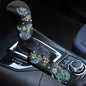 Bulopur Car Shifter Gear Hand Brake Trim Cover Set for Most Cars Van SUV Sedan Truck Auto Accessories - color: Boho Floral Sea Turtle