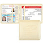 Car Insurance and Registration Holder, 5.5 x 5 Inch PU Leather Vehicle Glove Box Organizer Wallet Case for Insurance Card, Driver License, Paperwork - Champagne - color: Champagne