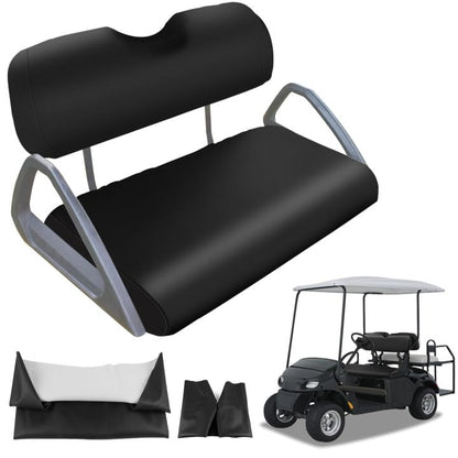 Golf Cart Front Seat Covers Staple On Replacement for EZGO TXT 1995-2013 Golf Cart Black Micro Fiber Leather Seat Cover - color: Black, size: EZGO TXT 1995-2013