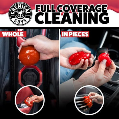Chemical Guys Sticky Icky Car Cleaning Gel, Sweet Strawberry, Interior Car Cleaner, Reusable Automotive Crevice & Interior Dust Cleaner for Air Ventss, Cup Holders & Keyboards, 0.88 Ounce (Pack of 4) - size: 3.5 Ounce (Pack of 4), style: Strawberry