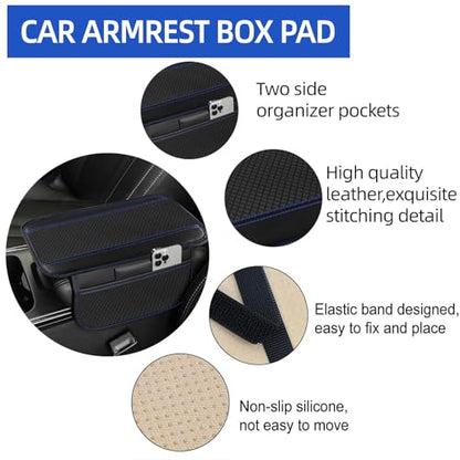 NBTEPEM 6 PCS Car Steering Wheel Cover Set, Microfiber Leather Steering Wheel Covers Universal 14.5-15 inch, Center Console Cover, Seat Belt Cushion, Cup Holder Coaster, Car Accessories Set Blue - color: Black with blue, size: Steering Wheel Cover Set