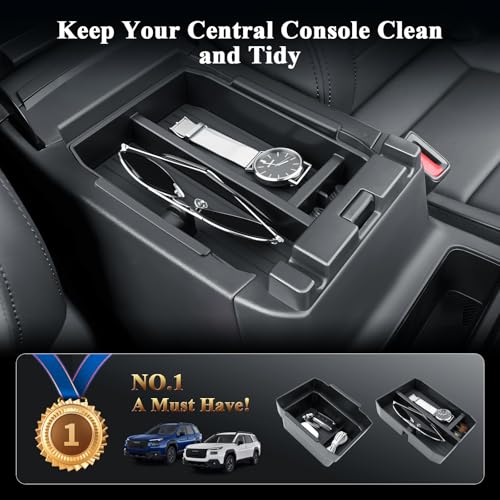 BIBIBO 2Packs for 2026 Subaru Outback Center Console Organizer 2026 Subaru Outback(Premium,Limited,Touring,Wilderness,Limited XT,Touring XT) Console Tray 2026 Outback Console Insert Tray-Double Layers - color: Black-Double Layer Organizer