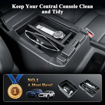 BIBIBO 2Packs for 2026 Subaru Outback Center Console Organizer 2026 Subaru Outback(Premium,Limited,Touring,Wilderness,Limited XT,Touring XT) Console Tray 2026 Outback Console Insert Tray-Double Layers - color: Black-Double Layer Organizer