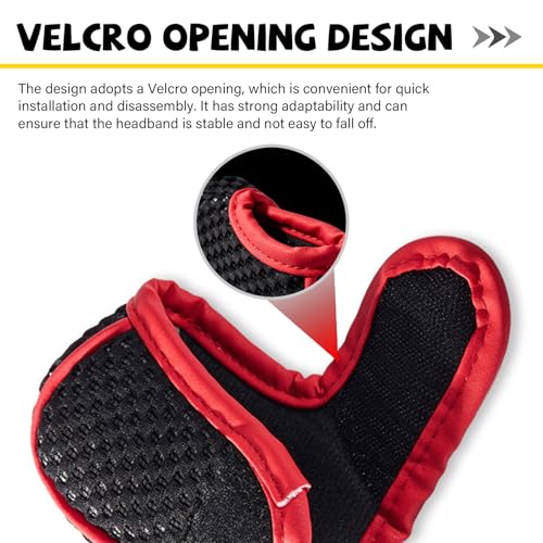 NTNEV Car Gear Shift Knob Cover, 5D Mesh Fabric Velcro Gear Shift Head Dust-Proof Decorative Cover, Universal for SUV, Truck, RV, Car Shifter Cover Car Interior Accessories (Black & Red)