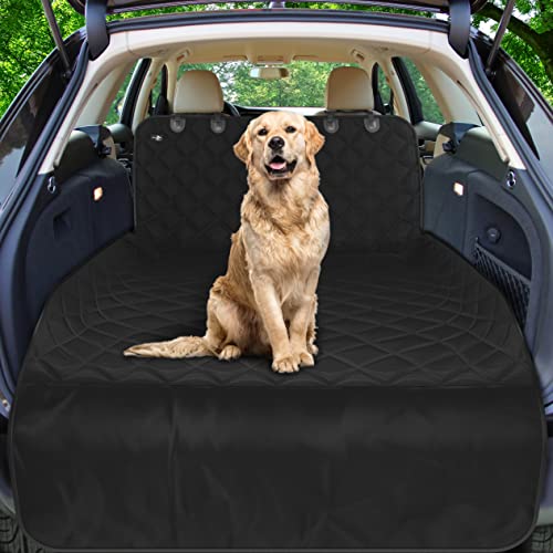 Active Pets Cargo Liner for Dogs, Durable Non Slip Vehicle Seat Cover, Protects Against Dirt & Fur, Pet Cargo Liner for SUV & Trucks, Large Size Trunk Cover for Dogs Universal Fit - Black - color: Black