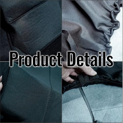 Front 60/40 Split Bench Seat Covers with Console Armrest Truck Seat Cover, Compatible with Chevy Colorado GMC Canyon 2004 2005 2006 2007 2008 2009 2010 2011 2012-Black - size: with Console Armrest