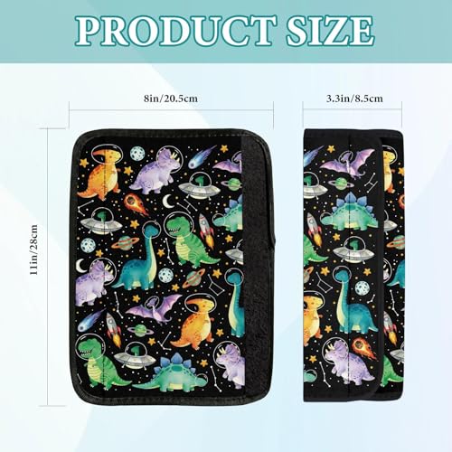 2 Pcs Seat Belt Cover for Kids, Dinosaur Car Seat Strap Pads for Children, Soft Car Seat Belt Cushion Pads for Boys and Girls Babies Adults - color: Dinosaur