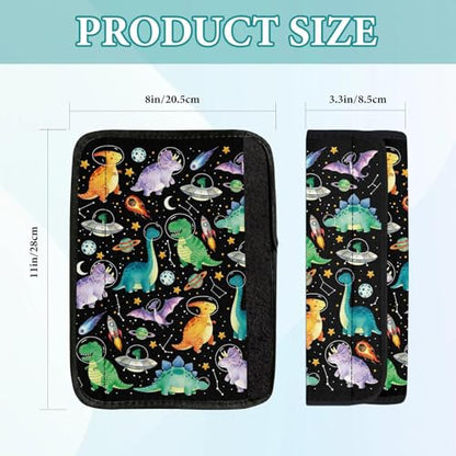 2 Pcs Seat Belt Cover for Kids, Dinosaur Car Seat Strap Pads for Children, Soft Car Seat Belt Cushion Pads for Boys and Girls Babies Adults - color: Dinosaur