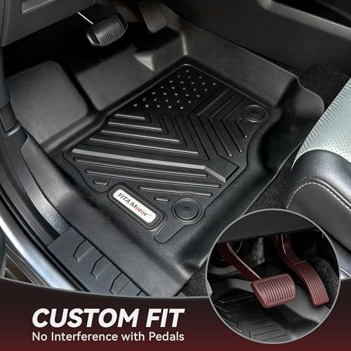 YITAMOTOR Floor Mats for 2012-2015 Honda Civic Sedan (Not for Coupe) & Civic Si EX EX-L HF Hybrid Hybrid-L LX Natural Gas SE, Black All-Weather Custom Fit Front 1st & 2nd Row Floor Liner Set - style: 12-15 civic 1st&2rd