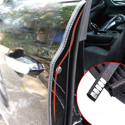 33Ft(10M) Long Car Door Edge Guards, U Shape Edge Trim Rubber Seal Protector Car Door Protection Anti-Collision Rubber Clips Easy to Cut No Need Adhesive Fit for Most Vehicles| Black