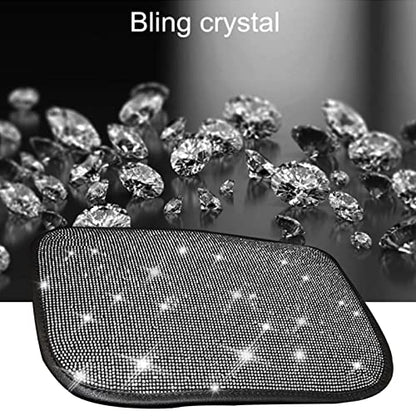 BetterJonny Auto Bling Car Armrest Cover, Crystal Rhinestone Auto Center Console Cover Pad Non-Slip Car Arm Rest Cushion Pad Universal Bling Car Accessories for Most Car (13.2 X 9.3 Inch)