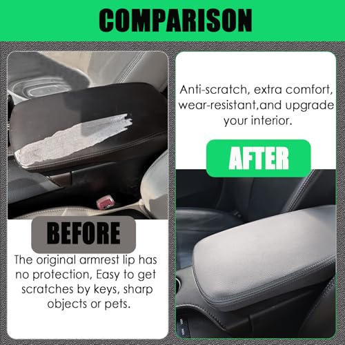 Center Console Cover for Avalon 2013-2018, Premium PU Leather Middle Console Cover Scratch-Resistant & Stylish Upgrade for Avalon Interior Accessories - Gray - size: 3) 13-18 |Avalon| Gray,Thin Size