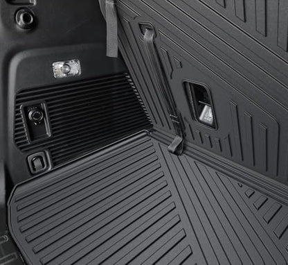 Cargo Mat with Backrest Mats for 2019-2025 2026 Subaru Ascent 7/8 Passenger Accessories, All-Weather TPE 3rd Backrest Mat Trunk Mat Cargo Liner Protector(Cargo Mat with Backrest Mats) - style: Cargo Mat with Backrest Mats