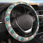 Boho Patch Elastic Steering Wheel Cover Non-Slip Breathable Steering Wheel Protector Fit Auto, SUVs, Truck - color: Boho Patch