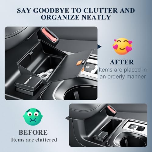 BIBIBO for 2026 Subaru Outback Center Console Organizer 2026 Subaru Outback(Premium,Limited,Touring,Wilderness,Limited XT,Touring XT) Console Insert Hidden Storage Box Secret Compartment - color: Black-Console Hidden Tray