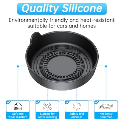 【4 Pack】Lantazi Car Coasters for Cup Holders【Non Slip & Shockproof】Car Cup Coasters for Car Cupholder Coasters Waterproof Sift-Proof Spill Silicone Car Cup Holder insert Car Accessories for Women Man