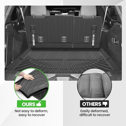 Cargo Liner for Chevy/Chevrolet Suburban & GMC Yukon XL & Cadillac Escalade ESV 2015-2020, All Weather Cargo Mats for Suburban Accessories, Heavy Duty TPE Trunk Mat, Car Accessories - size: 8)Chevy Suburban 15-20