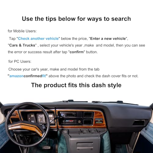 Dash Cover Mat Custom Fit for Ford Econoline E100 E150 E250 E350 Van Club Wagon,Dashboard Cover Cap Pad Carpet J292 (Black) - color: J292 Black
