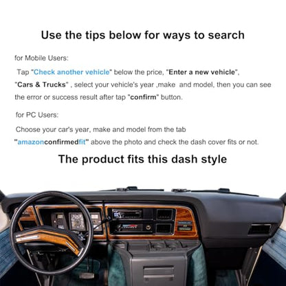 Dash Cover Mat Custom Fit for Ford Econoline E100 E150 E250 E350 Van Club Wagon,Dashboard Cover Cap Pad Carpet J292 (Black) - color: J292 Black