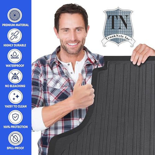 Premium Cargo Liner for Hyundai Sonata 2015-2019 - 100% Protection - Custom Fit Car Trunk Mat - All-Season Black Cargo Mat - 3D Shaped Laser Measured Trunk Liners for Hyundai Sonata 2015-2019.