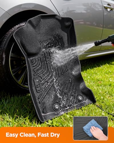 DrCarNow All-Weather Car Floor Mats Compatible with Subaru WRX 2022 2023 2024 2025 2026 Trunk Liner, Anti-Slip TPE Waterproof Heavy-Duty Black Full-Season Protection