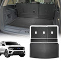 Cargo Liner Compatible with 2018-2024 Ford Expedition MAX/Lincoln Navigator L Trunk Mat Cargo Mat Back Seat Cover Protector(Backrest Mats+Trunk Mat) - size: FOR 18-24 Ford Expedition MAX&Lincoln Navigator L