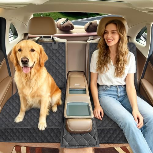 Dog Car Seat Cover for Back Seat Pet Cover for Dogs, Waterproof Nonslip Car Seat Covers Protector Scratchproof Pet Bench Seat Covers for Cars Large Sedan & Large SUV