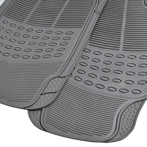 BDK MT783PLUS ProLiner Original Heavy-Duty Front & Rear Rubber Floor Mats, Gray, 3 Piece (Pack of 1) - color: Gray
