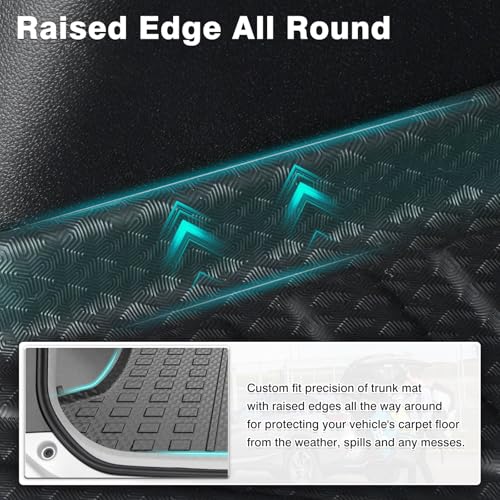 Mixsuper Custom Fit Cargo Liner for 2010-2011 Toyota Prius Base, 2012-2015 Toyota Prius Two/Three/Four/Five, All Weather Rear Cargo Trunk Mat Black - size: Fit for Toyota Prius | 2010-2015