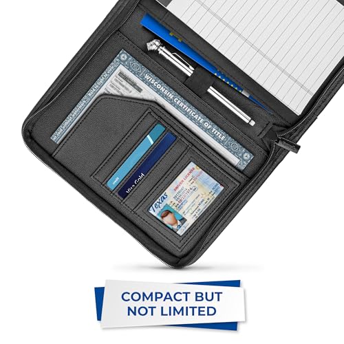 Samsill Car Registration and Insurance Holder, Owner's Manual Glove Box Organizer, 7.25 x 10 inches, Car Document Holder, Black