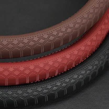 18 Inch Steering Wheel Cover for Semi Trucks - Premium Soft-Touch Faux Leather with No-Slip Grip, Fits Big Rig, RV & 18 Wheeler (Black, 18 inch)