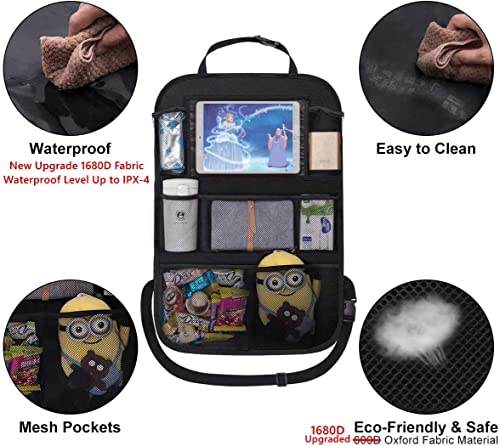 Backseat Car Organizer Mats Back Seat Organizers and Storage Bag with Touch Screen Tablet Holder for Kids Toddlers Car Seats, Travel Accessories, Road Trip Essentials Kids - size: 1 Pack