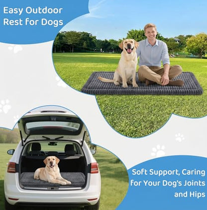 Dog Bed for Car, Non-Slip Dog Car Bed for Back Seat, Extra-Thick Plush Backseat Dog Mat for Travel, Soft Flannel Washable Pet Car Bed Fits Cars SUVs Trucks, 51"×23.6", Grey - color: Deep-grey