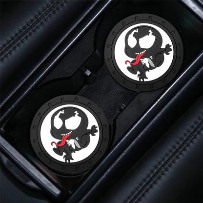 Venom Car Cup Holder Coasters for Marvel Fans, The Venom Car Coasters for Car Cup Holder Insert,Silicone Non-Slip Car Cup Mat,2.75'' - color: Bd-duye