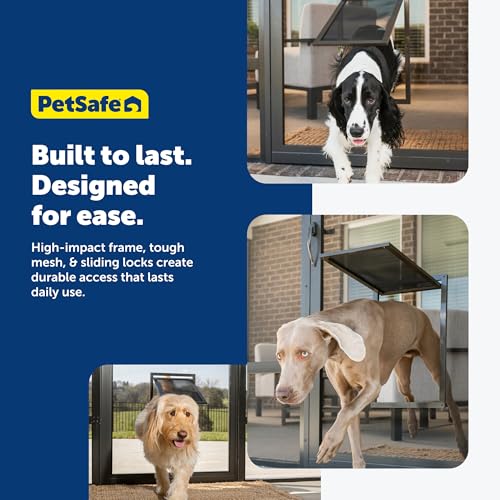 PetSafe Dog Door for Screen Door Size Large for Dogs and Cats up to 100 lb Use in Screen Doors Window Screens and Porch Screens