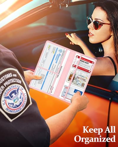 Slohif Car Registration and Insurance Card Holder with Magnetic Shut - Vehicle Glove Box Organizer Women Leather Automobile License Holders Coasters Auto Accessories Case for Document Butterfly - color: Butterflies