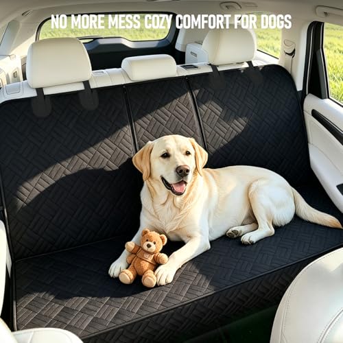 Dog Car Seat Cover for Back Seat, Waterproof 600D Oxford Protector for Travel and Daily Use, Non Slip Scratch Resistant Bench Cover, Easy to Clean, Fits Midsize SUVs/Trucks, 56 Inch
