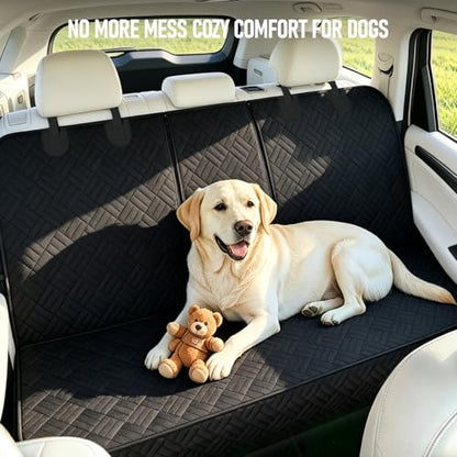 Dog Car Seat Cover for Back Seat, Waterproof 600D Oxford Protector for Travel and Daily Use, Non Slip Scratch Resistant Bench Cover, Easy to Clean, Fits Midsize SUVs/Trucks, 56 Inch