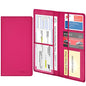 Wisdompro Car Document Holder Organiser, PU Leather Vehicle Insurance and Registration Holders Wallet Case for ID Card, Driving Licence, Key Contact Information Cards - color: Light Hot Pink