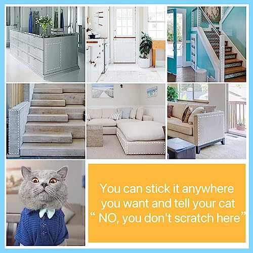Cat Scratch Furniture Protector: Cat Anti Scratch Tape - Door Protector from Dog Scratching - Clear Training Self Adhesive Tape for Carpet, Sofa, Couch, Door(Transparent, 17.72" x 9.8FT) - size: 17.72" x 9.8FT