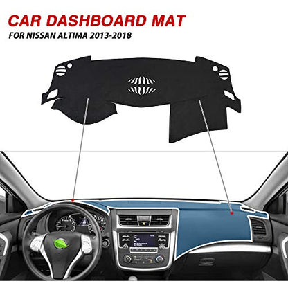Autorder Dashboard Cover Mat for 2013-2018 Nissan Altima Accessories Dash Cover Flannel Dash Mat Sunshade Glare UV Rays Protector - size: 2013-2018 Nissan Altima